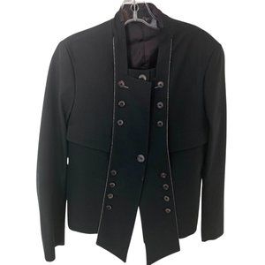 MARITHE FRANCOIS GIRBAUD BLACK HIGH STYLE CLASSIC JACKET. SIZE 8. GORGEOUS!